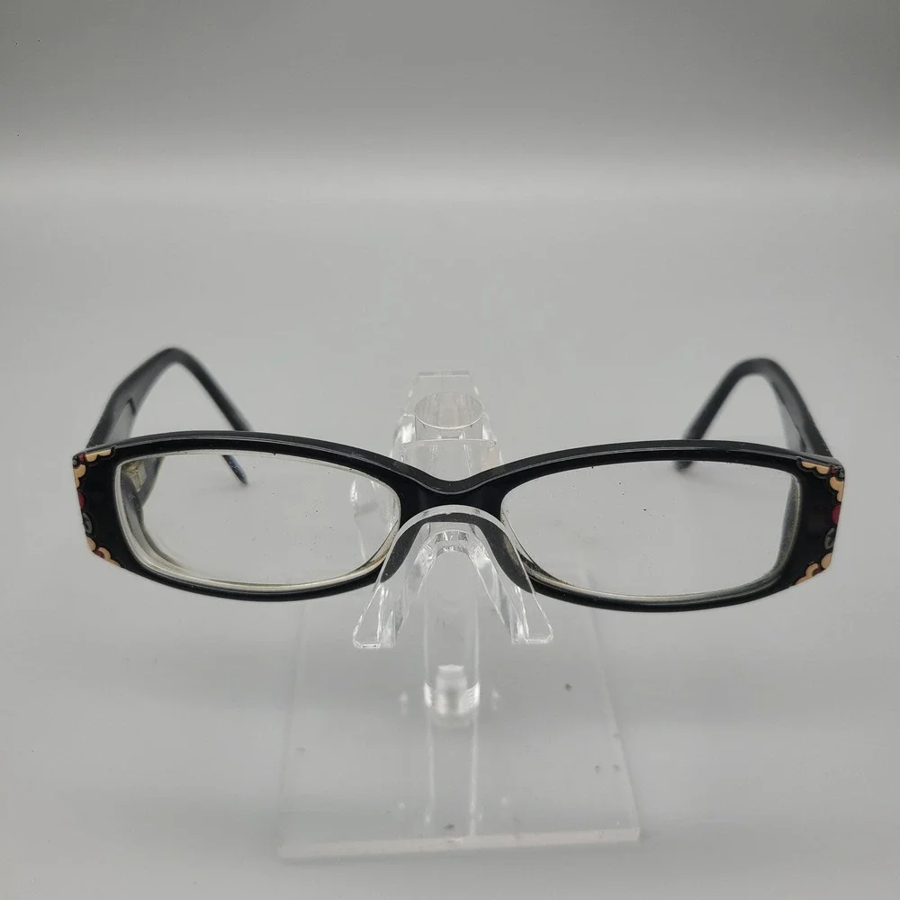 Kirkland Signature KS Manahawkin Black Floral Eyeglasses 53-16-135 #553637